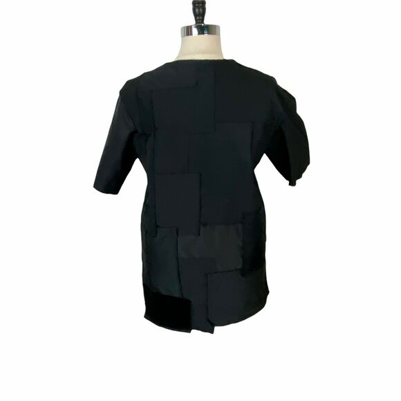 Goth Doll Mini Tunic Dress Women's Black Raw Hem Patchwork Distressed size XL 1X - Picture 3 of 15